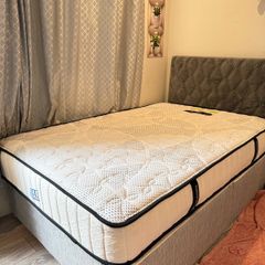 bed with mattress
