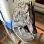 Set of 2 Textured Bronzed Metal Horse Head Bookends Image 6