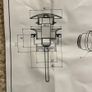 Square design wash hand basin bottle trap chrome Image 4