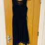Navy Lace Chiffon Dress,Berry Pove,XS,Like New,Confirmation,Special Occas Image 2