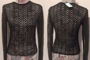 Black Lace Top, New With Tags