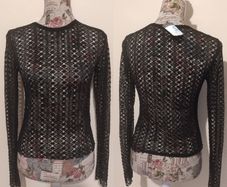Black Lace Top, New With Tags