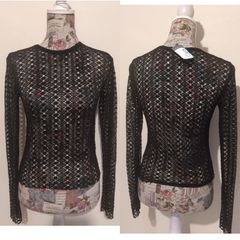 Black Lace Top, New With Tags