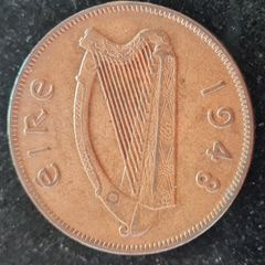 Ireland 1948 1d Penny Coin