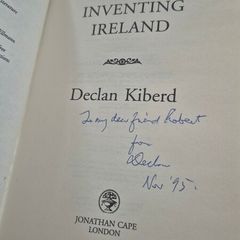 signed book Inventing Ireland Declan kilberd