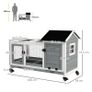 Wooden Rabbit Hutch, Guinea Pig Cage, with Removable Tray Image 2
