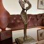 Abstract Modernist Bronze Mother and Child Sculpture Statue Figurine Image 4