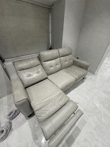 3 Seater Harvey Norman Estel Leather Power Recliner Sofa
