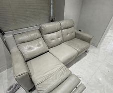 3 Seater Harvey Norman Estel Leather Power Recliner Sofa