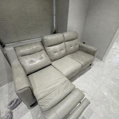 3 Seater Harvey Norman Estel Leather Power Recliner Sofa