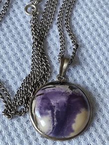 Sterling silver natural stone necklace