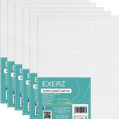 24x30cm Canvas Panel 3mm 6pcs Pack 280gsm 100% Cotton/Blank Artist Canvas Board/Triple Primed/Acid Free/Medium Grain