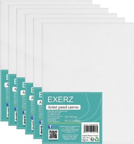 24x30cm Canvas Panel 3mm 6pcs Pack 280gsm 100% Cotton/Blank Artist Canvas Board/Triple Primed/Acid Free/Medium Grain