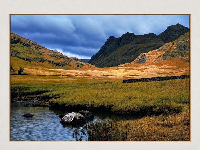 Framed Mountain Landscape Photograph