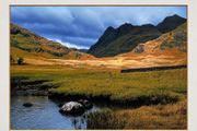 Framed Mountain Landscape Photograph