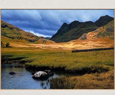 Framed Mountain Landscape Photograph