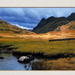 Framed Mountain Landscape Photograph