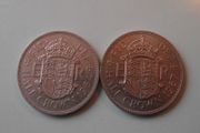 Great Britain. Elizabeth II. 2 Half Crowns (1964+1967) Nice Condition!