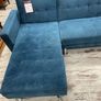 Beautiful blue plush L-Shape sofa Image 2