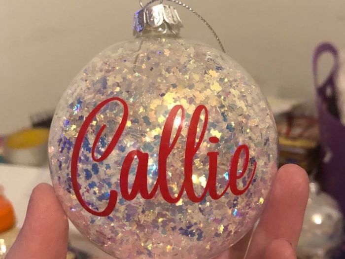 Personalised Glass Christmas baubles