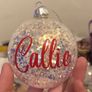 Personalised Glass Christmas baubles Image 5