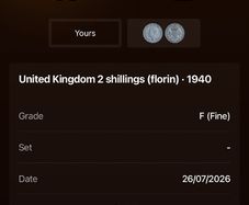 United Kingdom 2 shillings florin 1940