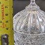 Vintage Cut Glass Lidded Bonbon Trinket Candy Dish Floral 10cm Image 4
