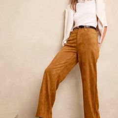 Brand new Banana Republic vegan suede trousers.