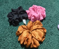 Three hair scrunchies