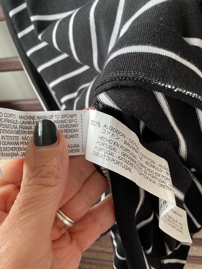 tunic Zara black & white tunic top asymmetrical style small