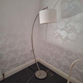 Laura Ashley curved chrome floor lamp