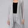 Joseph ribkoff sheer floaty coat jacket chic silver frost grey wedding Image 5