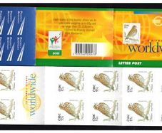 2002 Ireland Song Thrush Self-Adhesive (SA) Definitive Stamp Booklet Mint Never Hinged (MNH). Biberninan HB99