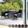 set of 2 poly rattan garden chairs including cushions and 2 cover sets & stainless steel screws | - Various colors - (Black | No. 402122) Image 2