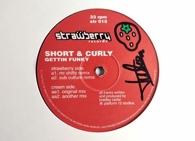 Short & Curly - Gettin Funky - Strawberry Records - SCARCE 90s PIANO House BANGER! Condtion: EXCELLENT to Near MINT!