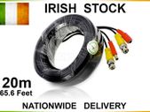 20m Ready Made Cable - Plug and Play BNC and DC Power for CCTV Security Video