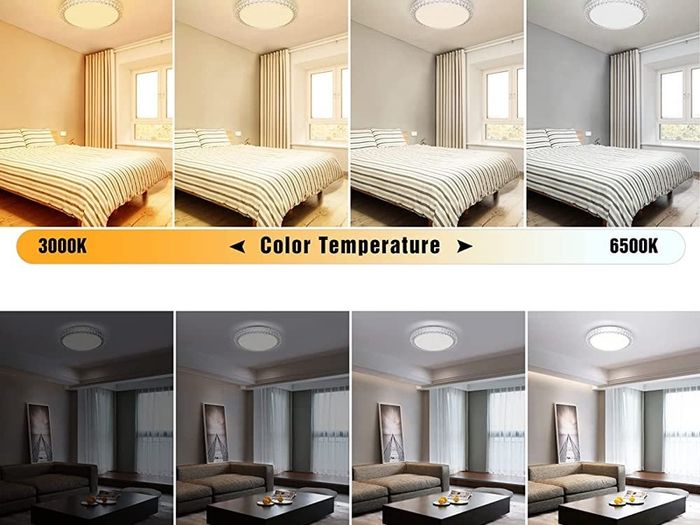 LED Ceiling Light, Dimmable 3000K- 6500K Round Ceiling Lights, 40W 4200LM Remote Control Ceiling Lamp, Memory & Timing Function, Night Light Mode, for Indoor Living Room, Bedroom (FREE POSTAGE)