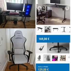 Gaming desk and chair