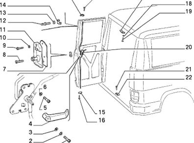 Genuine Fiat Ducato 1990-1994 Back Door Striker Plate 96204395