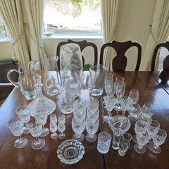 Large Job Lot - Various Crystal and Glass - Glasses, Decanters, Vases