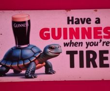 Vintage Style wooden sign,  Guinness, when you're tired.