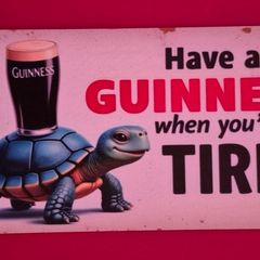 Vintage Style wooden sign,  Guinness, when you're tired.