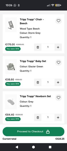 Stokke Tripp Trapp High Chair Complete Bundle