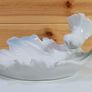Collectable Valencia Hand Made In Italy Dove Figurine Ornament White Dove on Leaf Image 5