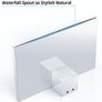 Wall Mounted Bath Taps Waterfall Chrome 20cm Spout Brass Bath Filler Tap Wall Basin Tap Image 4