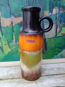 West German pottery, Fat Lava, Scheurich, 1970s pottery,