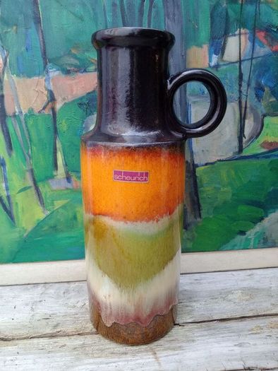 West German pottery, Fat Lava, Scheurich, 1970s pottery,