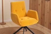 Upholstered Armchair, Accent Chair, Modern Design, Swivel, up to 120 kg, Dark Gray