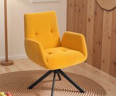 Upholstered Armchair, Accent Chair, Modern Design, Swivel, up to 120 kg, Dark Gray