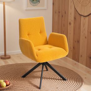 Upholstered Armchair, Accent Chair, Modern Design, Swivel, up to 120 kg, Dark Gray